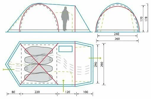 Палатка Tower (Zamok) Grande 4