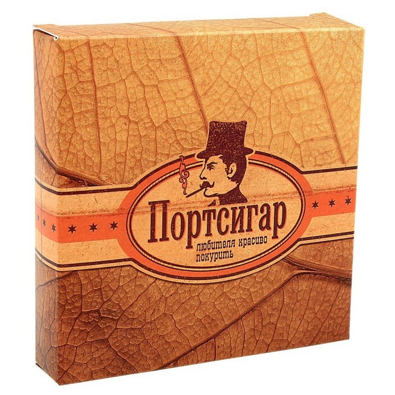 Портсигар "Русская охота" металл+кожзам