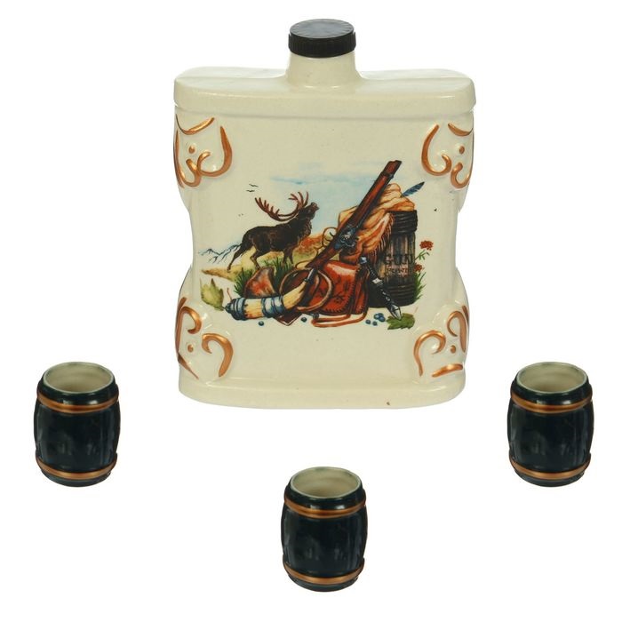 Штоф "Фляга белая" 0,25л с рюмками